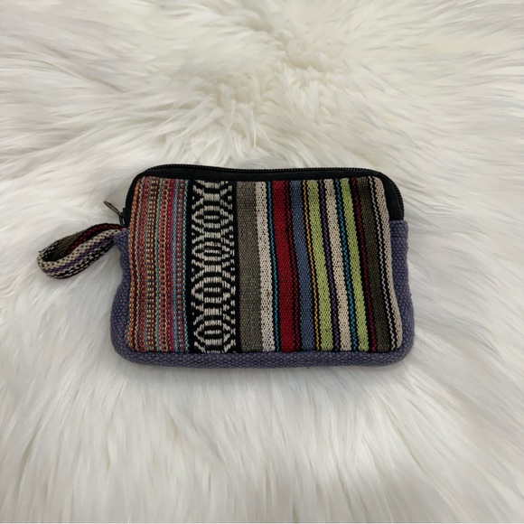 Striped Stylish Mini Coin Purse With Zipper - Picture 2 of 10